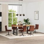 vidaXL Chaises à manger lot de 6 marron brillant similicuir