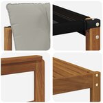 vidaXL Ensemble de canapés d'extérieur 6 Pièces Gris Naturel et Clair
