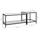 vidaXL Tables à thé 2 Pièces Verre trempé Blanc