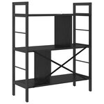 vidaXL Étagère Chêne noir 75 x 30 x 91 cm Bois d'ingénierie