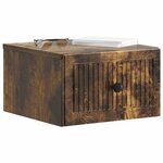 vidaXL Cabinet de chevet mural Chêne fumé 33 x 34 5 x 20 cm