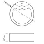 vidaXL Lavabo avec trop-plein 46 5 x 15 5 cm Céramique Argenté