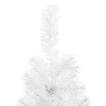 vidaXL Demi sapin de Noël artificiel mince avec support Blanc 240 cm