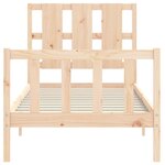 vidaXL Cadre de lit sans matelas bois de pin massif