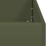 vidaXL Jardinière vert olive 120x40x80 cm acier laminé à froid