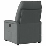 vidaXL Fauteuil inclinable électrique Gris foncé Tissu