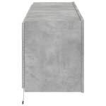 vidaXL Meubles TV muraux et lumières LED 2Pièces gris béton 60x35x41 cm