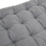 vidaXL Coussin de chaise longue gris 160x50x10 cm similicuir daim