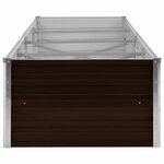 vidaXL Lit surélevé de jardin Marron 320x80x45 cm Acier galvanisé