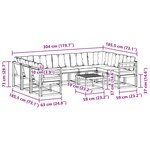 vidaXL Ensemble de canapés d'extérieur 10 pc Blanc et crème