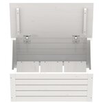 vidaXL Boîte de rangement Blanc 59 5x36 5x33 cm Bois massif de pin