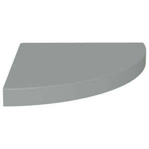 vidaXL Étagère d'angle flottante gris 35x35x3 8 cm MDF