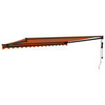 vidaXL Auvent rétractable automatique orange et marron 4x3 m