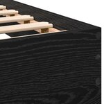 vidaXL Cadre de lit Chêne noir 203 x 185 x 70 cm Bois d'ingénierie