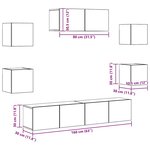 vidaXL Ensemble de meubles TV 7 Pièces Blanc Bois d'ingénierie