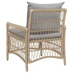 vidaXL Chaise de jardin Beige 60 x 70 x 78cm polyrotin