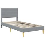 vidaXL Cadre de lit Gris clair 80 x 200 cm Polyester