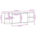 vidaXL Meuble TV chêne sonoma 130x35x50 cm bois d'ingénierie