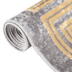 vidaXL Tapis lavable antidérapant 80x300 cm Gris