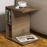 Homemania Table basse Ceylin 45x35x57 5 cm noyer