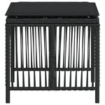 vidaXL Tabourets de jardin et coussins lot de 4 noir 41x41x36 cm rotin