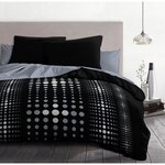 Parure de couette microfibre Steevy - housse de couette 240 x 260 cm + 2 taies 63 x 63 cm - Noir