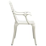 vidaXL Chaises de jardin 4 Pièces Aluminium coulé Blanc