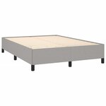 vidaXL Cadre de lit sans matelas gris clair 140x190 cm tissu