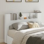 vidaXL Armoire tête de lit avec LED blanc 160x16 5x103 5 cm