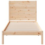 vidaXL Cadre de lit extra long sans matelas 100x210 cm bois massif