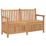 vidaXL banc avec stockage Marron 150 x 60 x 90 cm Bois de teck massif