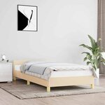 vidaXL Cadre de lit sans matelas crème 100x200 cm tissu
