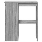 vidaXL Table de bar avec étagères sonoma gris bois d'ingénierie