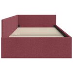 vidaXL Cadre de lit d'angle Rouge bordeaux 100 x 200 cm