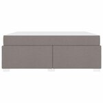 vidaXL Cadre de lit avec matelas Taupe 180 x 200 cm tissu