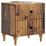 vidaXL Cabinet de chevet 2 Pièces Bois ancien 43 x 34 5 x 48 cm