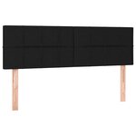 vidaXL Sommier à lattes de lit avec matelas LED Noir 140x200 cm Tissu