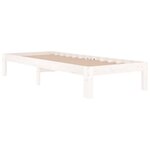 vidaXL Cadre de lit sans matelas blanc 75x190 cm