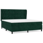 vidaXL Sommier à lattes de lit et matelas Vert foncé 160x200cm Velours