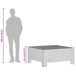 vidaXL Repose-pied de jardin avec coussin Gris Résine tressée