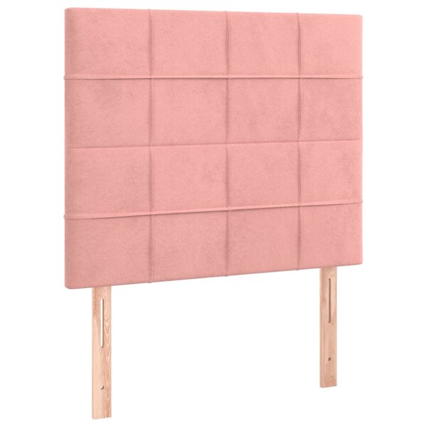 vidaXL Tête de lit Rose 80x5x118/128 cm Velours