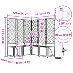 vidaXL Jardinières avec Système d'Irrigation 5 Pièces Blanches