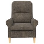 vidaXL Fauteuil contemporain Gris foncé Tissu et bois Standard