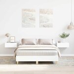 vidaXL Cadre de lit sans matelas blanc 120x200 cm bois ingénierie