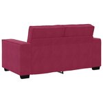 vidaXL Canapé à 2 places Rouge bordeaux 120 cm Velours