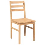 vidaXL Chaises à manger 2 Pièces bois massif caoutchouc