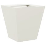 vidaXL Jardinières 2 Pièces blanc 30x30x30 cm acier