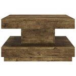 vidaXL Table basse Marron foncé 60x60x35 cm MDF