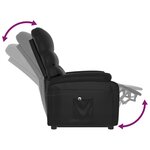 vidaXL Fauteuil Noir Similicuir
