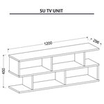 Homemania meuble tv su 120x29 6x45 cm blanc